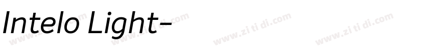 Intelo Light字体转换